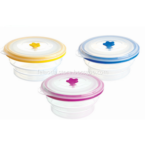 2015 Food grade Wholesale Collapsible Silicone Lunch Box